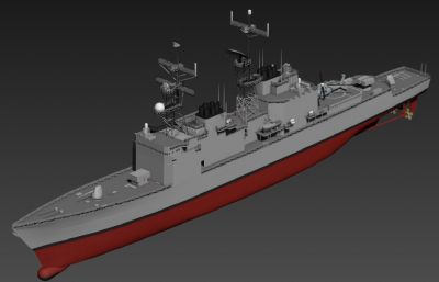 美国海军斯普鲁恩斯级驱逐舰3D模型