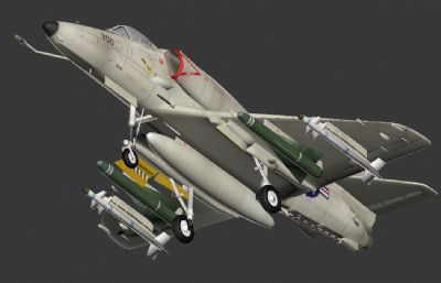 a-4攻击机FBX模型,MAX模型
