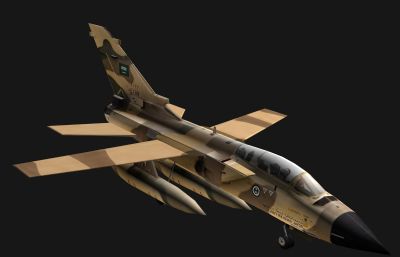 欧洲狂风战斗机3D模型低模