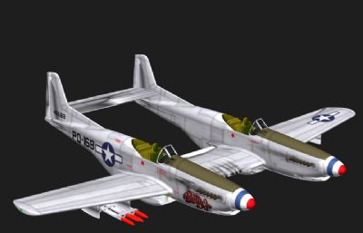 美国空军p-82战斗机OBJ模型