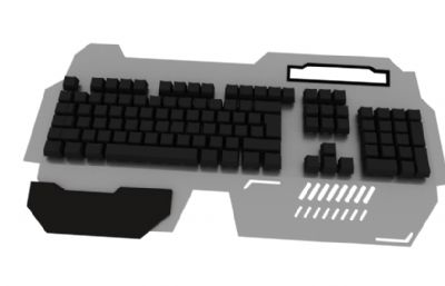 键盘,游戏机械键盘Maya模型