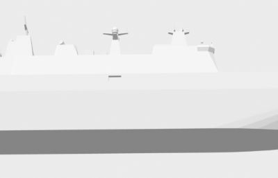 澳大利亚海军堪培拉级两栖攻击舰STL模型（没有吊车）