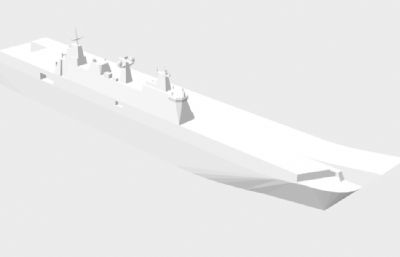 澳大利亚海军堪培拉级两栖攻击舰STL模型（没有吊车）