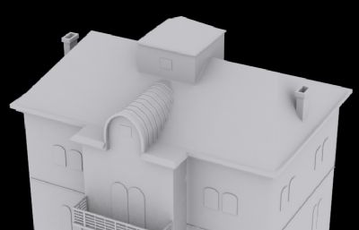 别墅房屋3D白模