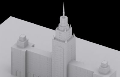 电力大厦OBJ模型白模