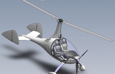 双座小型私人飞机solidworks图纸模型