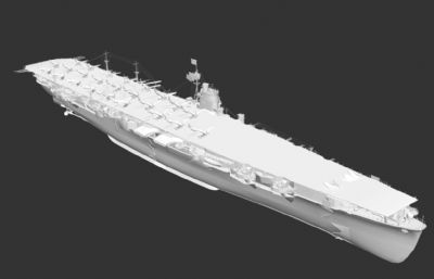 日本联合舰队飞龙号航空母舰3D模型,有MAX,FBX,OBJ多种格式