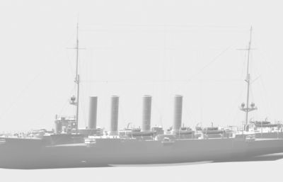 埃姆登号轻巡洋舰OBJ模型