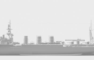 球磨号轻巡洋舰OBJ模型