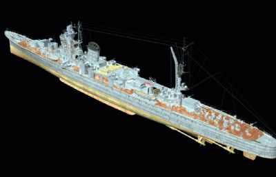 矢矧号轻巡洋舰OBJ模型