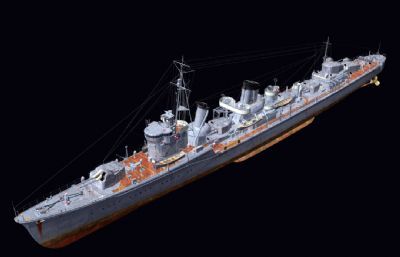 晓号驱逐舰OBJ模型