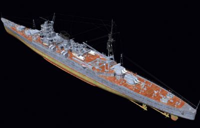 伊吹级重巡洋舰OBJ模型