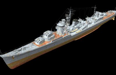 北风号驱逐舰OBJ模型