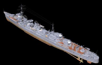 夕云号驱逐舰OBJ模型