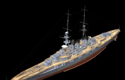 石锤号战列舰OBJ模型