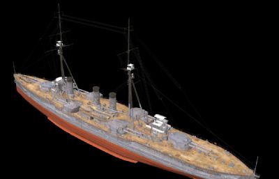 河内号战列舰OBJ模型