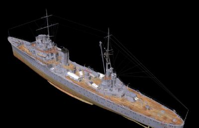 香取号轻巡洋舰OBJ模型