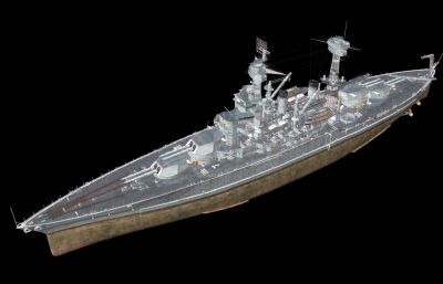 西弗吉尼亚号战列舰OBJ模型