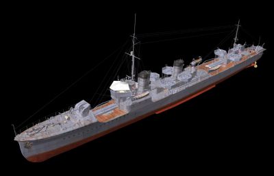 睦月号驱逐舰OBJ模型