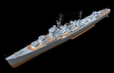 春云号驱逐舰OBJ模型