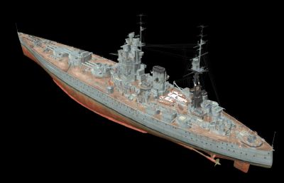 纳尔逊号战列舰OBJ模型