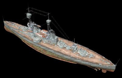 柏勒罗丰级战列舰OBJ模型