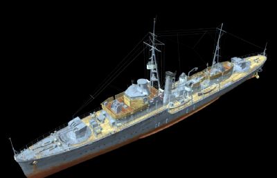 桥立号炮舰OBJ模型
