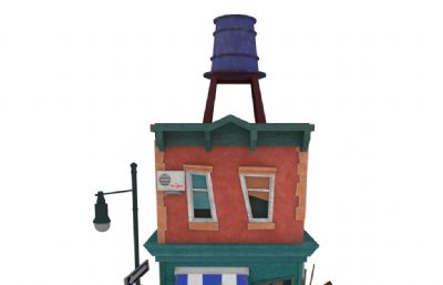 小屋,咖啡小店maya模型,有贴图