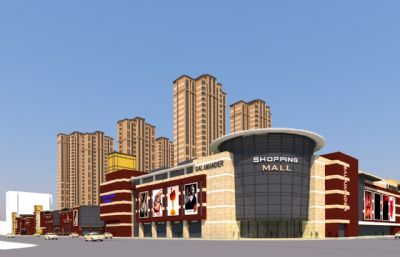 Shopping mall购物广场su模型
