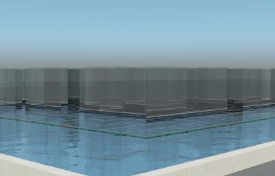 玻璃迷宫,密室逃脱游戏设施3D模型
