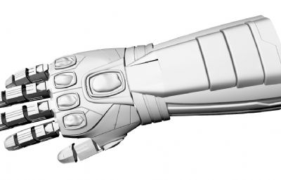 可穿戴的灭霸纳米无限手套STL模型，17个STL文件