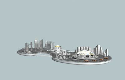 火星基地,未来城市3D模型