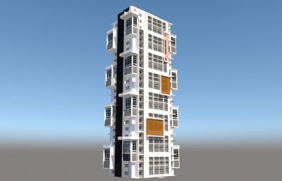 小高层商品房住宅su模型