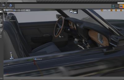 有部分绑定的野马Mustang汽车,带内部细节,UE4游戏赛车,有max2020、max2017、fbx、C4D文件
