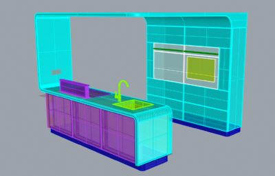 未来厨房设计3DM模型
