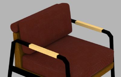单人沙发OBJ模型高模