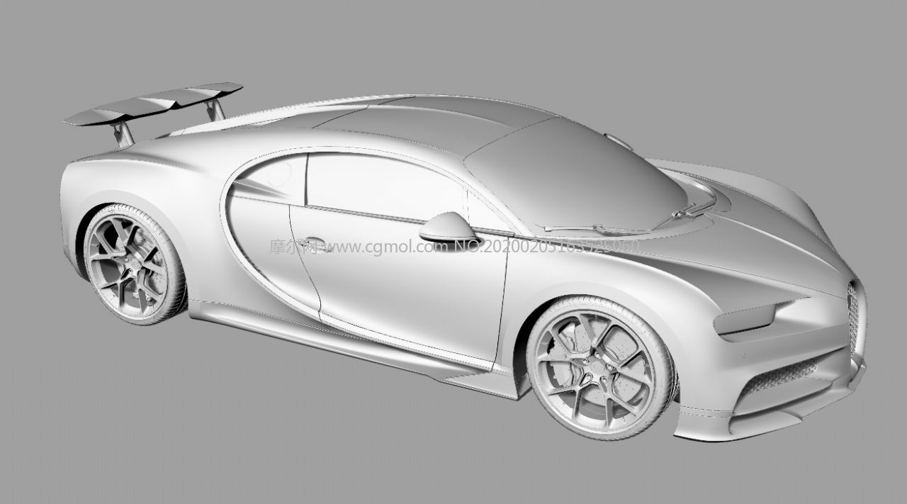 布加迪跑车3DM模型高模(网盘下载)