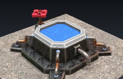 水池,次世代游戏场景道具OBJ模型