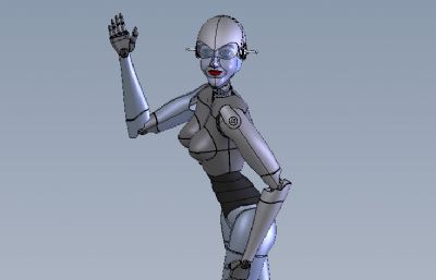 女性机器人,女机器人管家solidworks模型，还有STEP格式