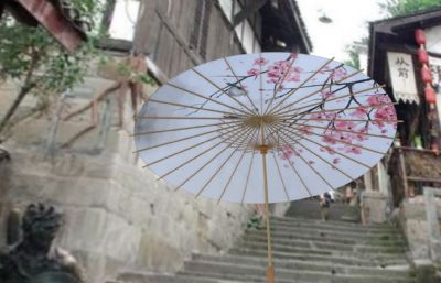 雨伞,油纸伞maya模型