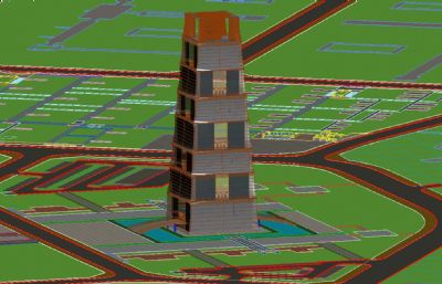 揽月城及周边地形3D模型