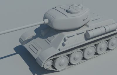 T-34B坦克（苏系）3D模型
