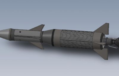 单级火箭，火箭发射器solidworks图纸模型
