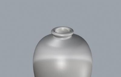 花瓶，白瓷罐OBJ模型
