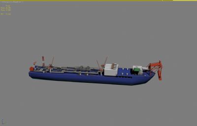 原油运输船，原油船3D模型
