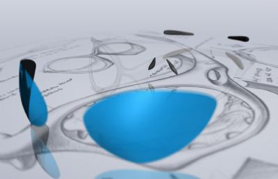 赛车眼镜solidworks图纸模型，SLDASM,STL格式模型