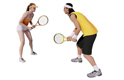 现代网球运动员su模型