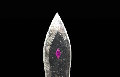 次时代武器紫色装饰宝剑3D模型