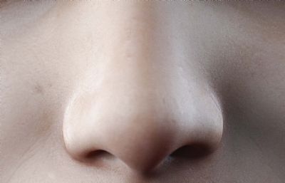 脸部鼻子嘴唇特写细节C4D模型