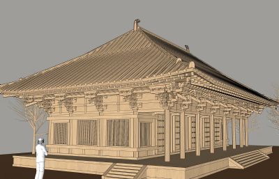 传统木结构中式建筑su模型